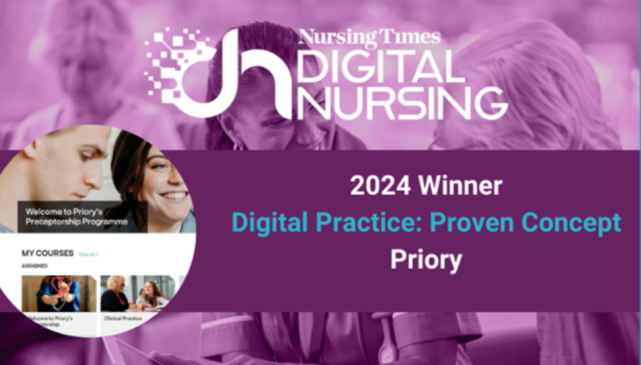 Nursing Times Digital Nursing Winner of the Digital Practice: Proven Concept Award. 