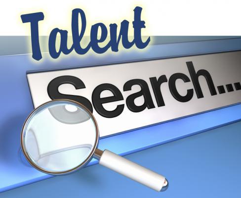 Magnifying glass image and the words' Talent Search'