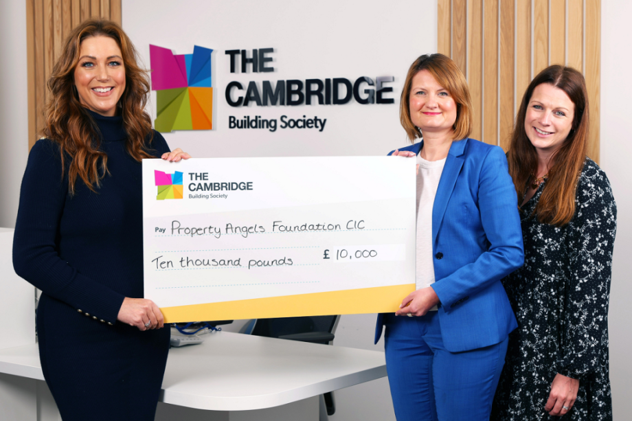 The Property Angels Foundation Co-Founder, Caroline Deeprose and Chief Commercial Officer, Carole Charter and Louise Harper, People Manager from The Cambridge