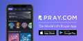 Pray.com logo and screen shot on mobile phone