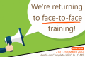 Face to face training returns in March_ banner
